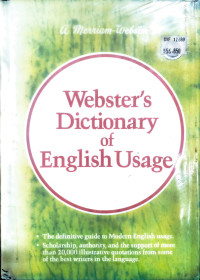Image of Webster's dictionary of english usage