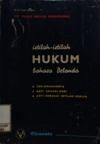 Image of Istilah-istilah hukum dalam bahasa Belanda