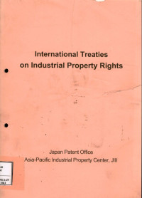 International treaties on industrial property rights-