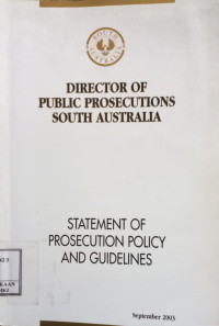 Image of Statement of prosecution policy and guidelines