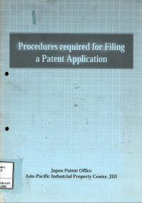 Procedures required for filing a patent application