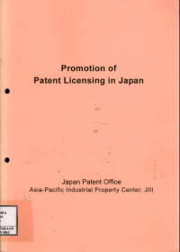 Promotion of patent licensing in Japan