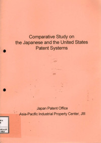 Image of Comparative study on the Japanese and United States patent system