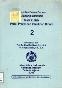 Image of Kumpulan bahan bacaan (reading materials) : partai politik dan pemilihan umum 2