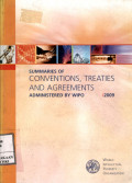 Summaries of conventions, treaties and agreements administrated by wipo 2009