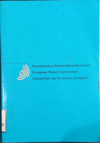 Europaisches patentubereinkommen eropean patent convention vonvention sur le brevet europeen