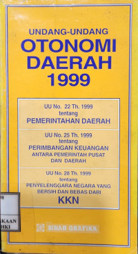 Undang-undang otonomi daerah 1999