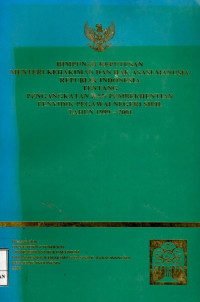 Image of Himpunan keputusan menteri kehakiman dan ahak asasi manusia republik Indonesia tentang pengangkatan dan pemberhentian penyidik pegawai negeri sipil tahun 1999-2001