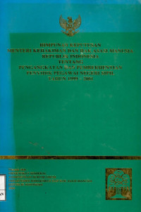 Himpunan keputusan menteri kehakiman dan ahak asasi manusia republik Indonesia tentang pengangkatan dan pemberhentian penyidik pegawai negeri sipil tahun 1999-2001