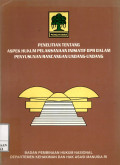 Penelitian tentang aspek hukum pelaksanaan inisiatif dpr dalam penyusunan rancangan undang-undang