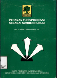 Image of Peranan yurisprudensi sebagai sumber hukum Paulus Effendie Lotulung