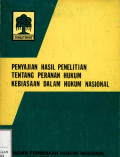 Penyajian hasil penelitian tentang peranan hukum kebiasaan dalam hukum nasional