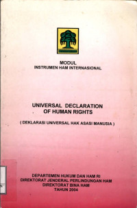 Image of Modul ham  internasional universal declaration of human rights ( deklarasi universal hak asasi manusia )