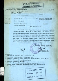 Image of Laporan Triwulan I Tahun 1998/1999