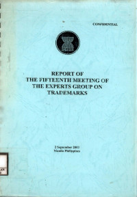 Image of Report of the fifteenth meeting of the exparts group on trademarks