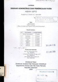 Image of Seminar administrasi dan pemeriksaan paten asean-uspto