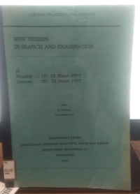 Image of New trends in search and examination