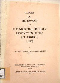 Image of Report of the project on the industrial property information center ( ipic project )