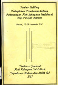 Seminar keliling peningkatan pemahaman tentang perlindungan hak kekayaan intelektual bagi penegak hukum : Batam, 22-23 nopember 2007