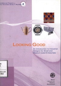 Looking good an introduction to indusrial designs for small and medium-sized enterprises