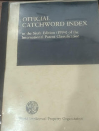 Image of Official catchword index : to the sixth edition ( 1994 ) of the international patent classification