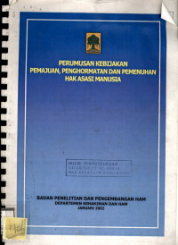 Image of Perumusan kebijakan pemajuan, penghormatan dan pemenuhan hak asai manusia