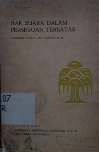 Hak saura dalam perseroan terbatas (undang-undang no. 4 tahun 1971)