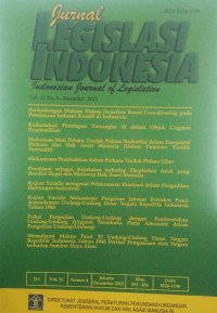 Jurnal legislasi indonesia vol.12 no.4 Desember 2015