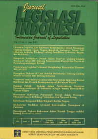 Image of Jurnal legislasi indonesia vol.12 no.2 Juni 2015