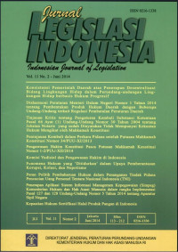 Jurnal legislasi indonesia