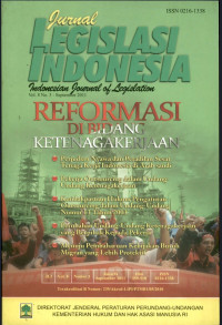 Image of Jurnal legislasi indonesia : reformasi di bidang ketenagakerjaan