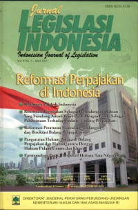 Image of Jurnal legislasi indonesia : reformasi perpajakan dinindonesia