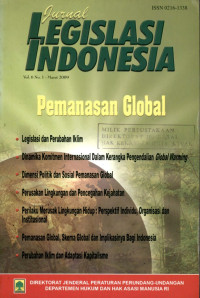 Jurnal legislasi indonesia : pemanasan global