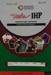 Image of Warta (ihp) industri hasil pertanian : journal of agro-based industry