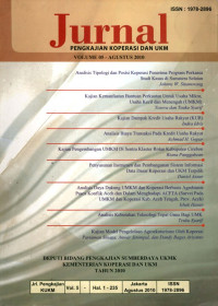 Jurnal pengkajian koperasi dan ukm