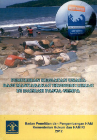 Image of Pemulihan kegiatan usaha bagi masyarakat ekonomi lemah di daerah pasca gempa