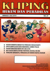 Image of Kliping hukum dan peradilan : minggu III juli 2010 no. 29