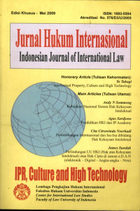 Jurnal hukum internasional : edisi khusus