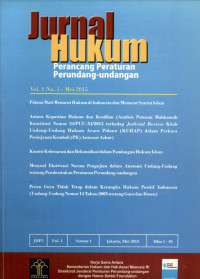 Jurnal hukum : perancangan peraturan perundang-undangan