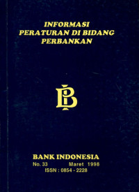 Image of Informasi peraturan di bidang perbankan no.33