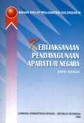 Bahan diklat parajabatan golongan III : kebijaksanaan pendayagunaan apatratur negara