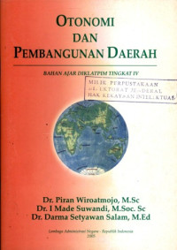 Image of Otonomi dan pembangunan daerah : bahan ajar diklatpim tingkat iv
