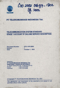 Image of Telecomunication system standard stage 2 prepaid fixed line service description