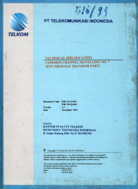 Technical specification common channel signalling no.7 mtp (massage transfer part)