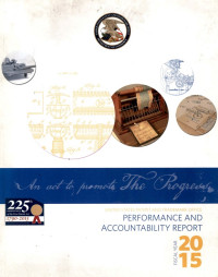 Image of An act to promote the progress : United States patent and Trademark office performance and accountability report