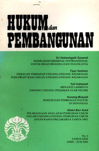 Image of Hukum dan pembangunan no. 2 tahun xxxi