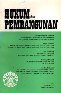 Hukum dan pembangunan no. 2 tahun xxxi