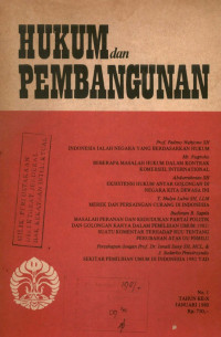 Image of Hukum dan pembangunan no. 1 tahun ke-x januari 1980