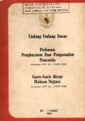 Undang-undang dasar pedoman penghayatan dan pengalaman pancasila garis-garis besar haluan negara