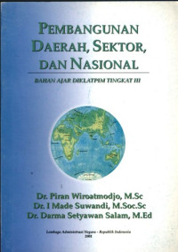 Image of Pembangunan daerah, sektor, dan nasional